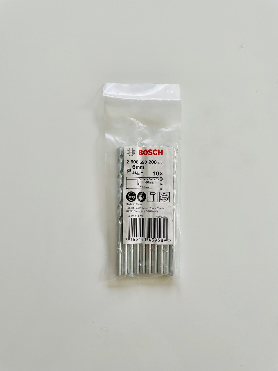 Broca BOSCH Concreto 6MM    Bolsa de 10 Unid